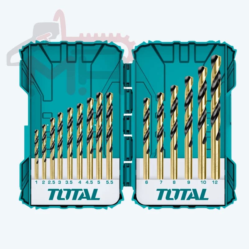TOTAL HSS Drill Bits Set - Premium High-Speed Steel for Precision Drilling.